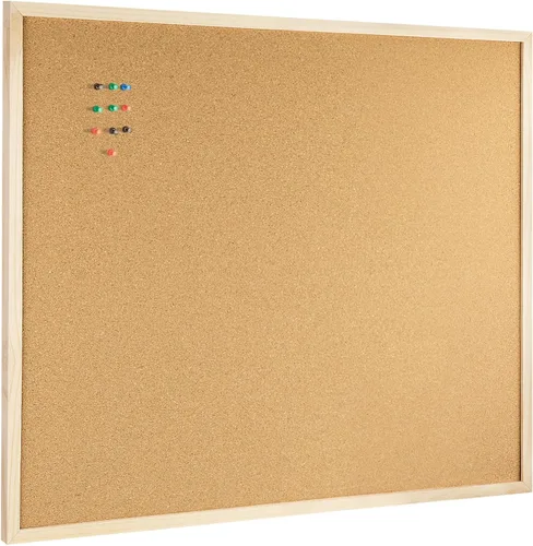 Vista 12 de OWLKELA Tablón de anuncios de 17.7 x 13.3 pulgadas, paquete de 2 tableros de corcho montado en la pared, perfecto para decoración de oficina y Negro