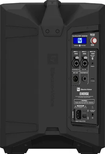 Vista 3 de Electro-Voice EVERSE - Altavoz compacto de 8 pulgadas, ligero, con batería de 2 vías, con audio Bluetooth y control (negro)
