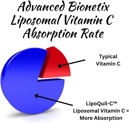 Vista 4 de Advanced Bionetix Suplemento de vitamina C liposomal Tecnología de absorción mejorada LipoQuil-C 120 cápsulas 1000 mg de alta dosis soluble
