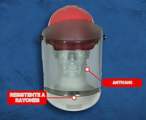 Vista 3 de OBERON Protector facial Arc Flash - 12 CAL - Incluye tapa dura canadiense y protector facial - Serie TCG