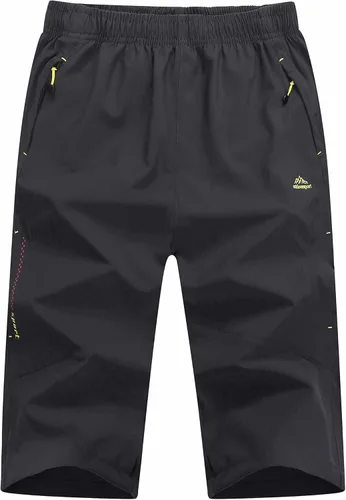 Vista 2 de MAGNIVIT Pantalones cortos de senderismo 34 para hombre por debajo de la rodilla de secado rápido para trabajo al aire libre con bolsillos
