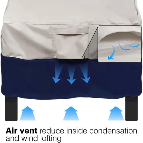 Vista 5 de Vailge Fundas para sillas de patio, fundas para asiento profundo de salón, resistentes e impermeables, fundas para muebles de patio al aire libre