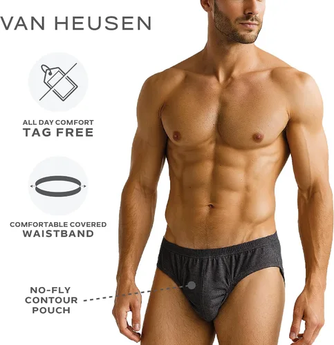 Vista 2 de Van Heusen Ropa Interior para Hombre, Calzoncillos - Paquete de 5 Calzoncillos de Tiro Bajo para Hombre con Bolsa de Contorno