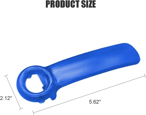 Vista 2 de 1 paquete de abridor de tarros con llave de tarro azul, el original fácil uso por cualquier persona (transparente)