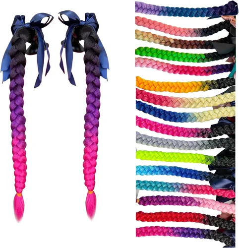 Vista 11 de 2 piezas de coletas para casco de motocicleta, cola de caballo para casco de bicicleta, trenzas para cualquier casco/diseño reutilizable con ventosa