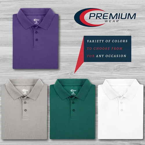 Vista 62 de Premium Wear - Camisetas tipo polo para hombre, con gran absorción de humedad