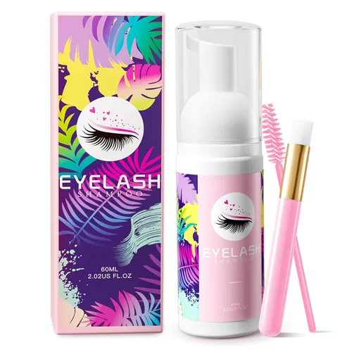 Vista 11 de Buqikma Kit de champú de pestañas para extensiones de 2.02 fl oz/60 ml