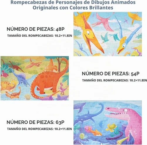 Vista 2 de TOI Rompecabezas nivelados para niños de 4 a 6 años, aprendizaje preescolar