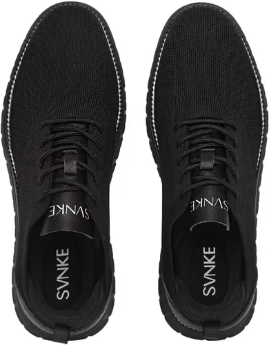 Vista 2 de SVNKE Zapatos de vestir de malla para hombre, zapatos casuales de negocios, con cordones, zapatos Oxford ligeros, transpirables, cómodos, suela
