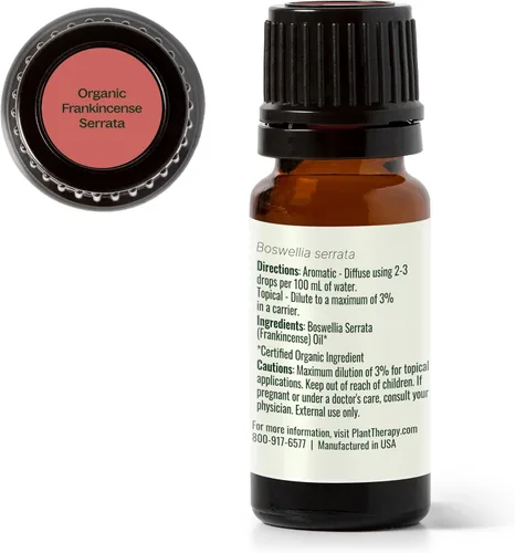 Vista 8 de Plant Therapy Aceite esencial de incienso serrata orgánico 100% puro, Certificación orgánica USDA, sin diluir, aromaterapia natural, grado