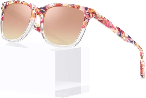 Vista 46 de Carfia Chic - Lentes de sol polarizados para mujer, protección UV400, marco de acetato pulido a mano