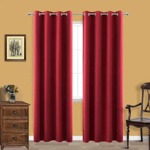 Vista 192 de KOUFALL Cortinas de Baño Aqua para Ventana, Juego de 2 Paneles Decoración Costera Cortinas Cortas Opacas para Ventana Pequeña de Cocina Puerta