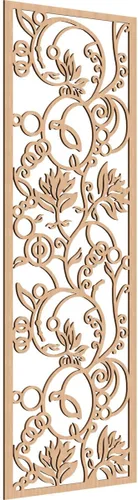 Vista 153 de Caspian Paneles de pared de madera con calado decorativo perforado, 9 3/8 pulgadas de ancho x 24 3/8 pulgadas de alto x 1/4 de alto, cereza