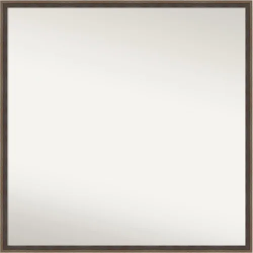 Vista 100 de Amanti Art Brown Bathroom Mirror for Over Sink, 21x33 Custom Made Hardwood Wedge Mocha Rectangle Vanity Mirror, Large Modern Wood Frame, Hangs