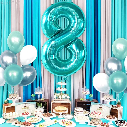 Vista 23 de KatchOn Globo negro del número 1 de 40 pulgadas, globo de feliz cumpleaños Large Mylar Number One Balloon for 1st Birthday Decorations, Foil