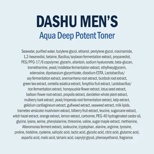 Vista 8 de DASHU Tónico Aqua Deep Potent para hombre, 5.17 fl oz, tóner facial, aprieta los poros, todo tipo de piel, reacondicionar y purificar la piel