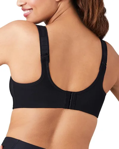 Vista 2 de Wacoal Sujetador deportivo Simone Sport sin forro de cobertura completa con aros para mujer, 855170 Negro