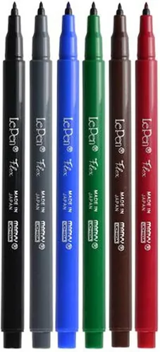 Vista 2 de LePen Flex - Juego de 6 bolígrafos de color primario (4800-6A)