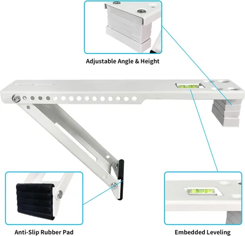 Vista 3 de Soporte de CA para ventana, soportes de aire acondicionado para ventanas, soporte universal de CA de hasta 85 libras