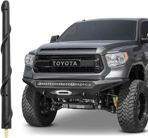 Vista 9 de Antena corta para Toyota Tundra 2000-2021 Tacoma FJ Crusier 1995-2015, antena de repuesto de 7 pulgadas en espiral de goma flexible Tundra Tacoma