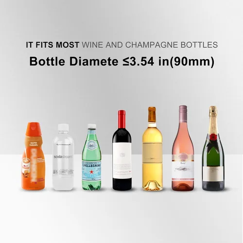Vista 8 de Cobalance Enfriador de vino eléctrico, enfriador de una sola botella para vino de 25.4 fl oz o algo de champán, refrigeradores portátiles que