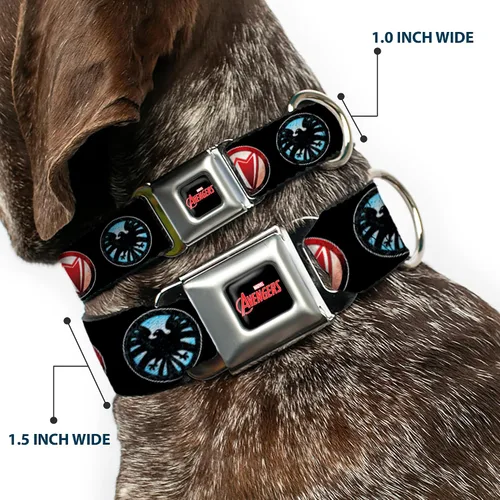 Vista 2 de Buckle-Down DC-WAV002-L AVA Marvel Comics - Collar para perro