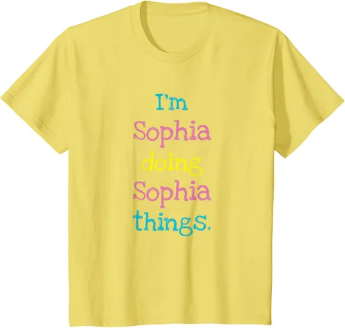 Vista 77 de Sophia - Camiseta con texto personalizado para niñas