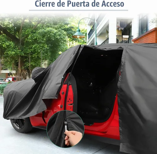 Vista 5 de X AUTOHAUX Funda impermeable de coche para Dodge Challenger SXT, GT, Hellcat, Scat Pack, SE, R/T, SRT8, T/A 2008-2023, resistente al viento