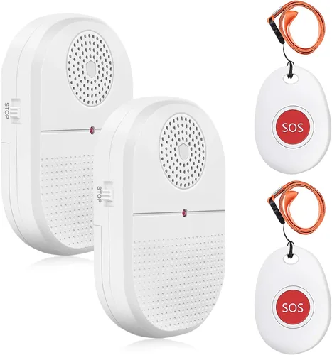 Vista 8 de ChunHee Buscapersonas inalámbricas para cuidadores, botón de llamada, sistema de alerta de enfermera, timbre de llamada para el 1Transmisor+1Receptor