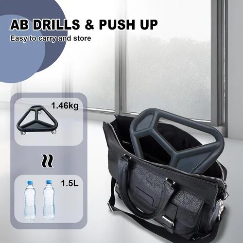 Vista 6 de HOTWAVE Rueda de rodillo de abdominales para entrenamiento de núcleo, equipo de ejercicio abdominal extra ancho para abdominales, brazos y espalda
