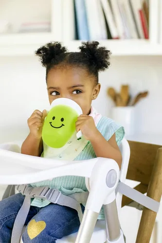 Vista 3 de HappySip Silicone Toddler Training Cups with Lids and Straws, BPA-Free, Leakproof, 3-Pack
