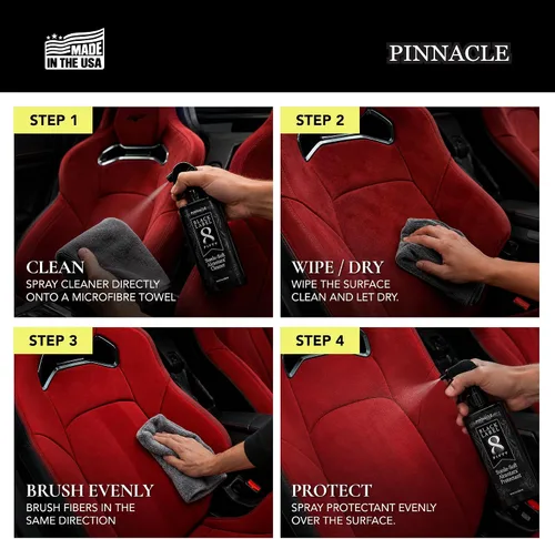 Vista 7 de Pinnacle Black Label Alcantara® Limpiador y protector suave de gamuza Limpia y protege suavemente superficies delicadas de microfibra y gamuza