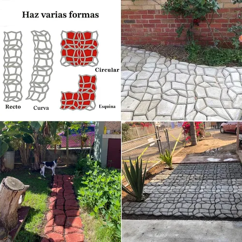 Vista 5 de VanSmaGo 2 paquetes de 16.9 x 16.9 x 1.6 pulgadas, molduras de piedra para pavimento, pavimento, hormigón, pavimento, pavimento, pavimento