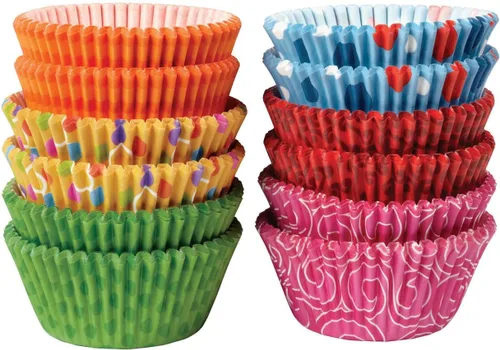 Vista 2 de Wilton Tazas estándar para hornear cupcakes, 300 unidades, de temporada Seasonal Pattern Greaseproof Baking Cups Add Festive Style to Cupcakes &