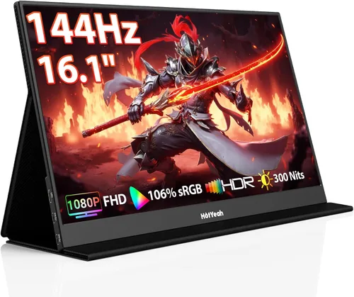 Vista 10 de HotYeah Extensor de pantalla para portátil (solo Windows), monitor doble extendido 1080P de 15.6 pulgadas, pantalla de viaje USB-C para portátil