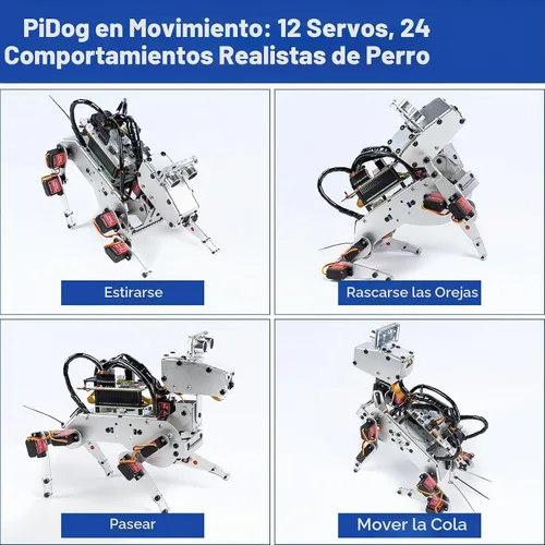 Vista 4 de SunFounder Kit de robot AI con Raspberry Pi Zero 2 W+tarjeta TF 32G, ChatGPT-4o habilitado con comando de voz y reconocimiento de video, control