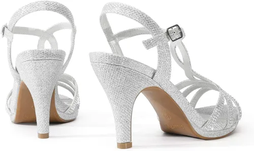 Vista 3 de Dream Pairs, Amore - Sandalias modernas para mujer, con tacón de aguja y puntera abierta