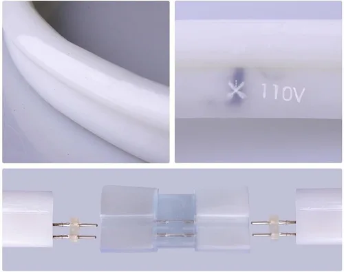 Vista 3 de Tira de luces LED flexibles de neón para decoración de bares o tiendas de uso comercial, 110 V (100 pies, verde)