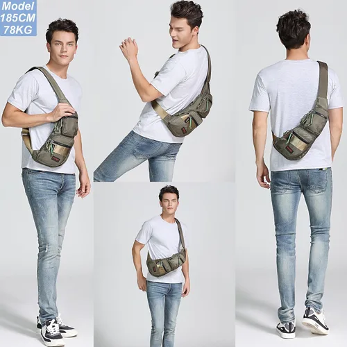 Vista 6 de NICGID Mochilas tipo bandolera, bolsa de pecho con bandolera, bolsas cruzadas de hombro para hombres y mujeres, viajes al aire libre Outdoor Travel