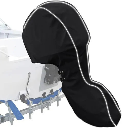 Vista 9 de Cubierta completa para motor fuera de borda 600D, resistente a la decoloración y a las grietas, impermeable y a prueba de rayos UV, cubierta
