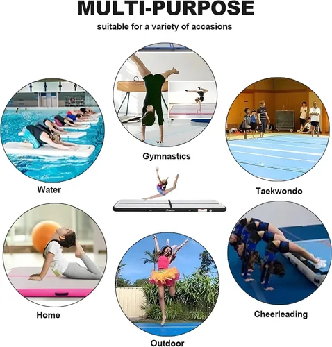 Vista 7 de FBSPORT - Colchonetas inflables de entrenamiento de 4 u 8 pulgadas de grosor, pistas de gimnasia para uso en el hogar, animadoras, yoga