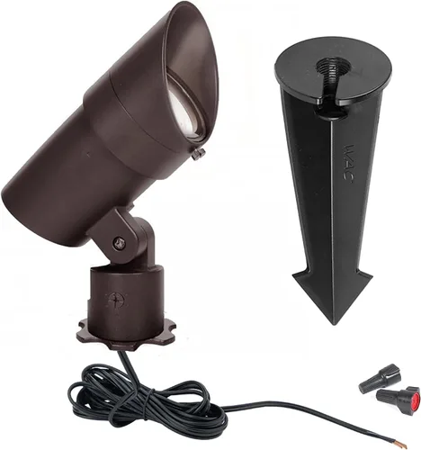 Vista 2 de WAC Iluminación de paisaje, luz LED de 12 V de gran tamaño con ángulo de haz ajustable y control de brillo integral, 740-2300 lúmenes, 4000 K