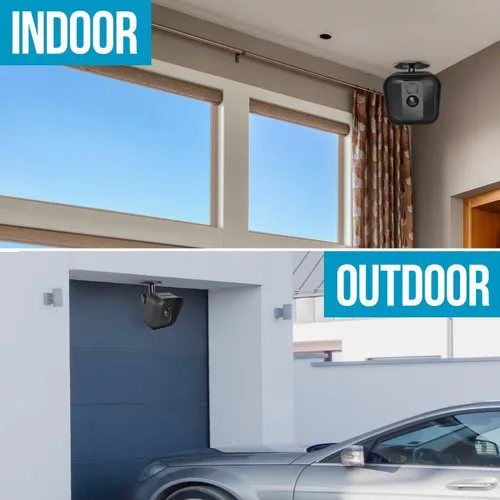 Vista 7 de Frienda Soporte de pared ajustable de 360 grados y funda protectora de silicona compatible con cámara de seguridad Blink Xt para interiores
