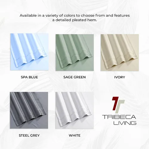 Vista 5 de Tribeca Living BAMB300PCSTIV - Par de almohadas de rayón de bambú de 300 hilos, tamaño estándar, color marfil