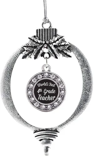 Vista 94 de Inspired Silver - Adorno de cromosoma 21 con dije de círculo de plata con joyas de circonita cúbica