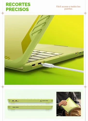 Vista 5 de SUPCASE Funda para MacBook Neo de 13 pulgadas 2026, modelo A3404 A18 Pro Cítrico