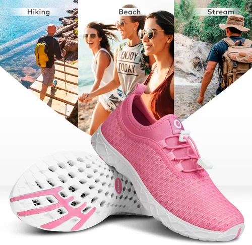 Vista 8 de SEEKWAY Zapatos de agua para hombre y mujer, secado rápido, zapatos acuáticos descalzos, playa, caminar, kayak, canotaje, deportes acuáticos SP006