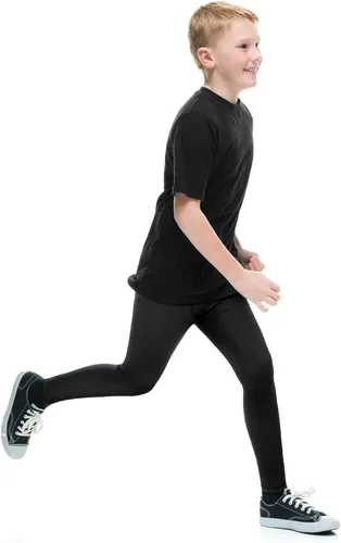 Vista 2 de Roadbox Pantalones de compresión para niños, leggings de elastano de secado rápido para correr, fútbol, baloncesto