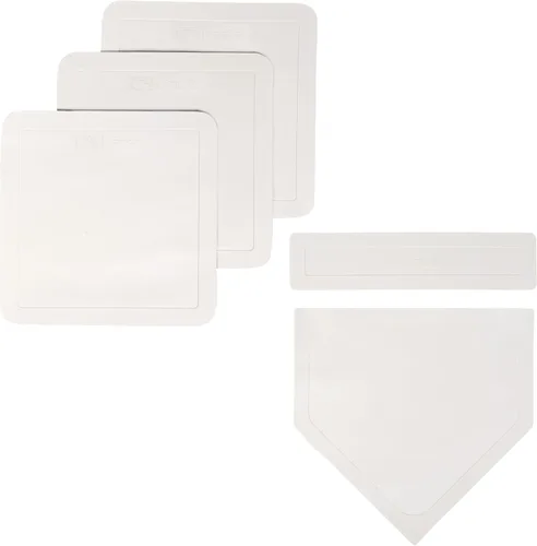 Vista 9 de Franklin Sports MLB Throw Down Baseball Bases with Home Plate + Pitcher's Rubber - Backyard Rubber Base Set Perfect for Baseball, Teeball + Kickball