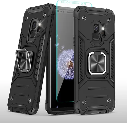 Vista 40 de YmhxcY Funda para Galaxy Note 8, funda para Galaxy Note 8 con protector de pantalla curvado 3D, fundas de grado armadura con soporte giratorio